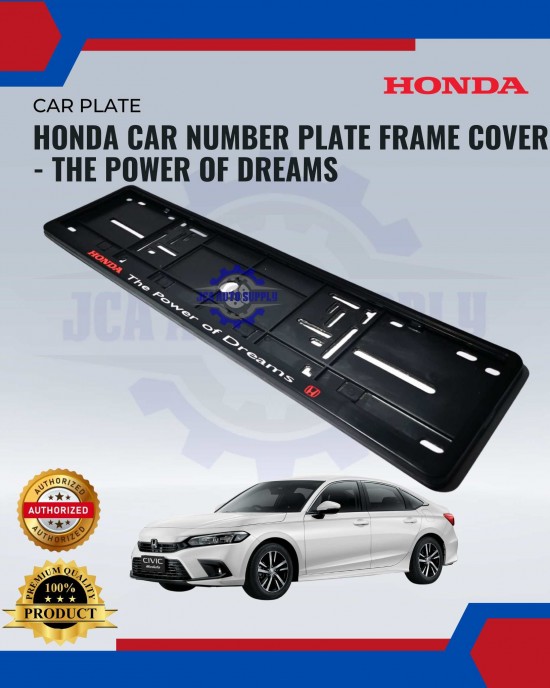 Honda Car Number Plate Frame Cover-The Power Of Dreams image