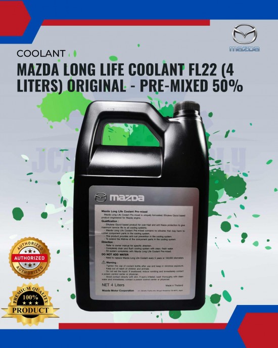 MAZDA Long Life Coolant FL22 (4 Liters) ORIGINAL - Pre-mixed 50% image