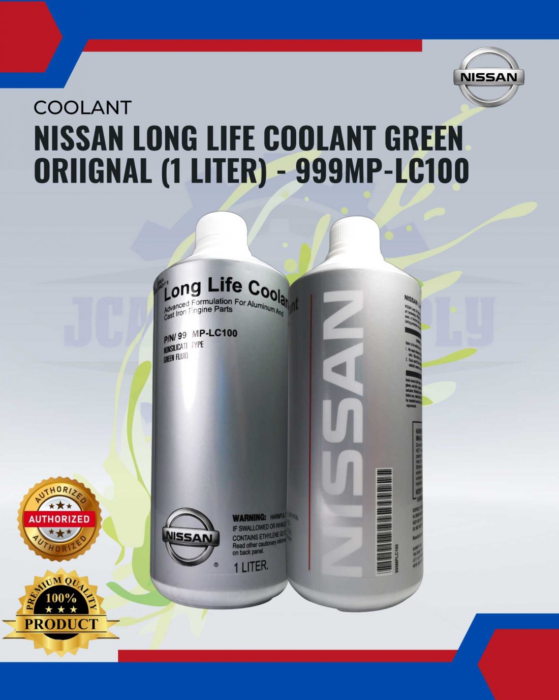 NISSAN Long Life Coolant Green Original (1 Liter)-999MP-LC100 | JCA ...