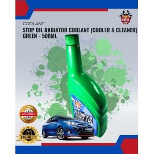 STOP OIL Radiator Coolant (Cooler & Cleaner) Green - 500ML STOP OIL Radiator Coolant (Cooler & Cleaner) Green - 500ML