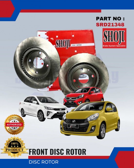 Front Disc Rotor-Perodua Myvi-Bezza-Axia-SHOJI-SRD21348 Brake System image