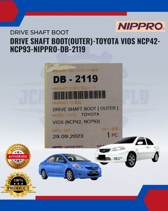 Drive Shaft Boot(Outer)-Toyota Vios NCP42-NCP93-NIPPRO-DB-2119 image