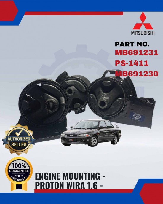 ENGINE MOUNTING - MITSUBISHI - WIRA 1.6 - AUTO - MANUAL - AH - MB691231 - PS-1411 - MB691230 image