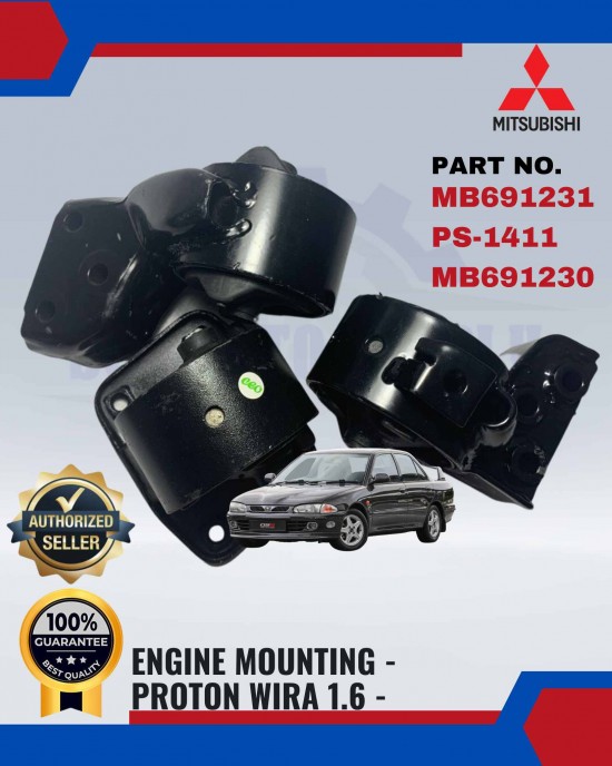 ENGINE MOUNTING - MITSUBISHI - WIRA 1.6 - AUTO - MANUAL - AH - MB691231 - PS-1411 - MB691230 image