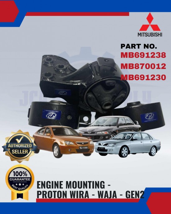 ENGINE MOUNTING - MITSUBISHI - WIRA - WAJA - GEN2 - AUTO - MANUAL - CO - MB691238 - MB70012 - MB691230 image