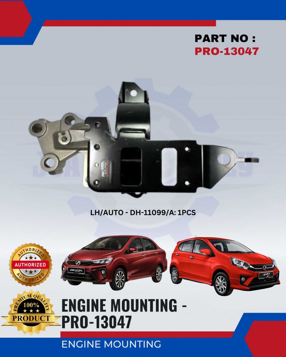 Perodua Bezza 1.0cc. Axia Engine Mounting Set-Auto-PRO-13047-(Axia Rear ...
