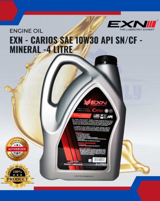 EXN - Carios SAE 10W30 API SN/CF - Mineral -4 LITRE Engine Oils & Fluids image