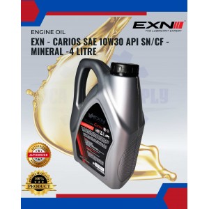 EXN - Carios SAE 10W30 API SN/CF - Mineral -3 LITRE - KELISA, KANCIL, VIVA