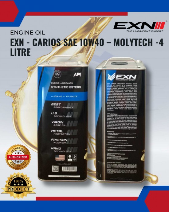 EXN - Carios SAE 10W40 – Molytech -4 LITRE Engine Oils & Fluids image