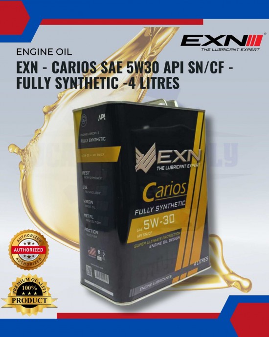 EXN - Carios SAE 5W30 API SN/CF - Fully Synthetic -4 LITRES Engine Oils & Fluids image