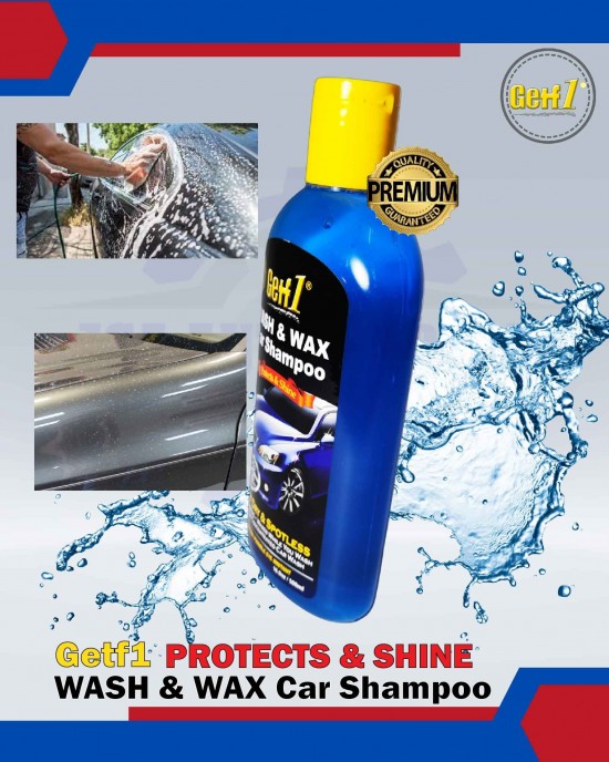 GETF1 PROTECTS & SHINE-WASH & WAX CAR SHAMPOO (500ml) Car Care Products image