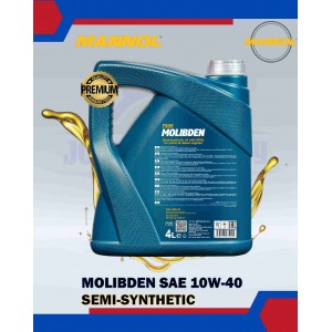 Mannol 7505 Molibden SAE10W40-Semi Synthetic-4Litre