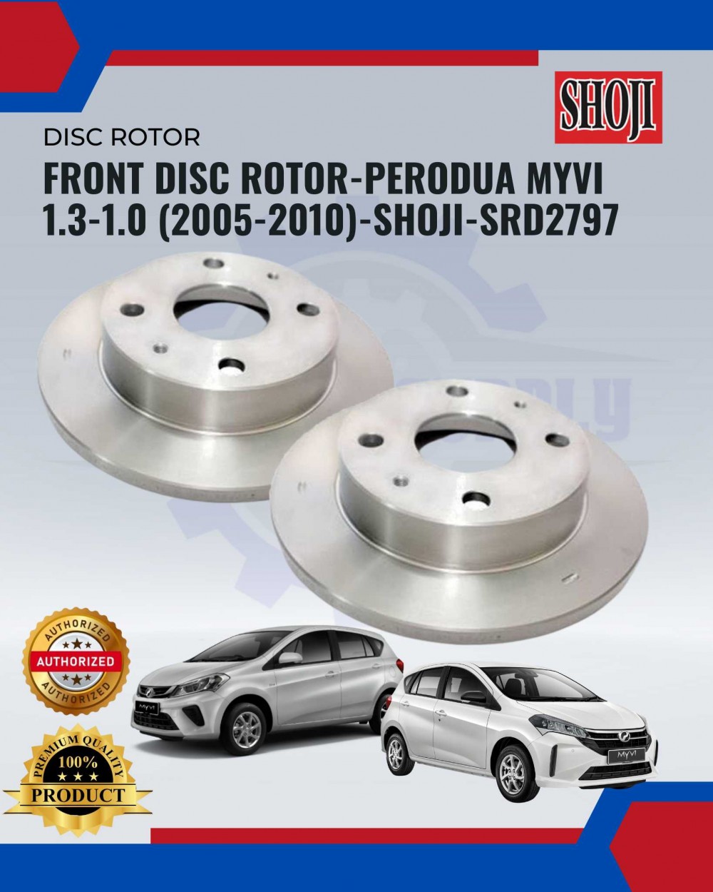 Front Disc Rotor-Perodua Myvi 1.3-1.0 (2005-2010)-Shoji-Srd2797 | JCA ...