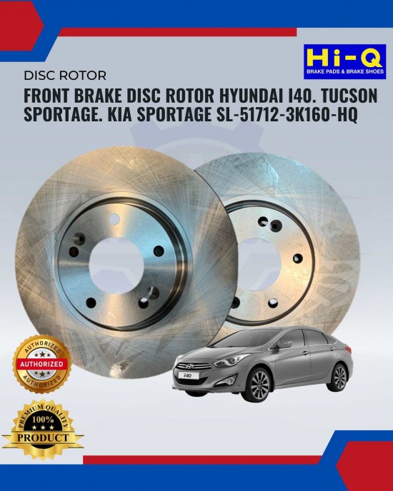 FRONT BRAKE DISC ROTOR HYUNDAI I40. TUCSON SPORTAGE. KIA SPORTAGE SL-51712-3K160-HQ Brake System image