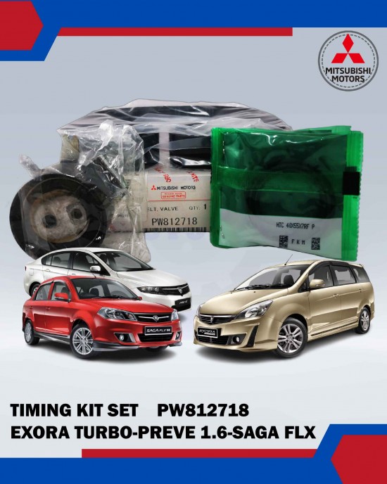 Proton Exora Turbo - Preve Timing Kit Set - Mitsubishi - PW812718 Belts, Hoses & Pulleys image