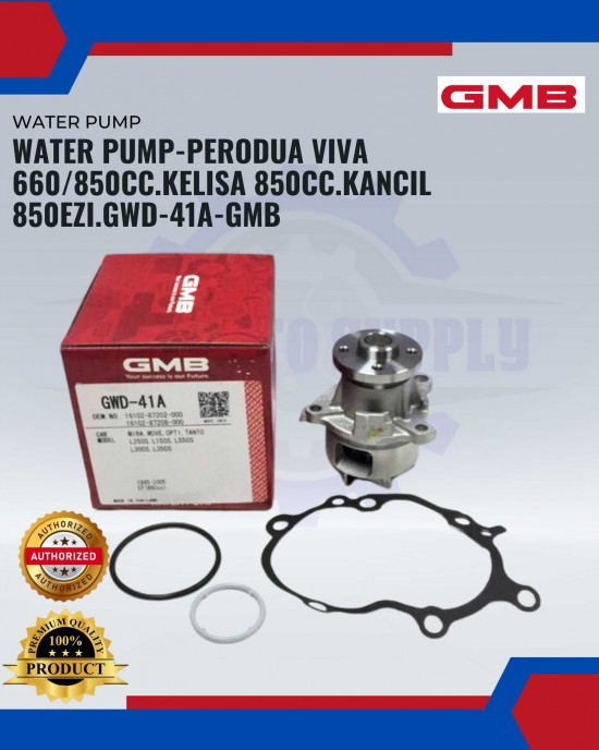 WATER PUMP-PERODUA VIVA 660/850CC.KELISA 850CC.KANCIL 850EZI.GWD-41A-GMB Water Pump / Water Pump Pipe image