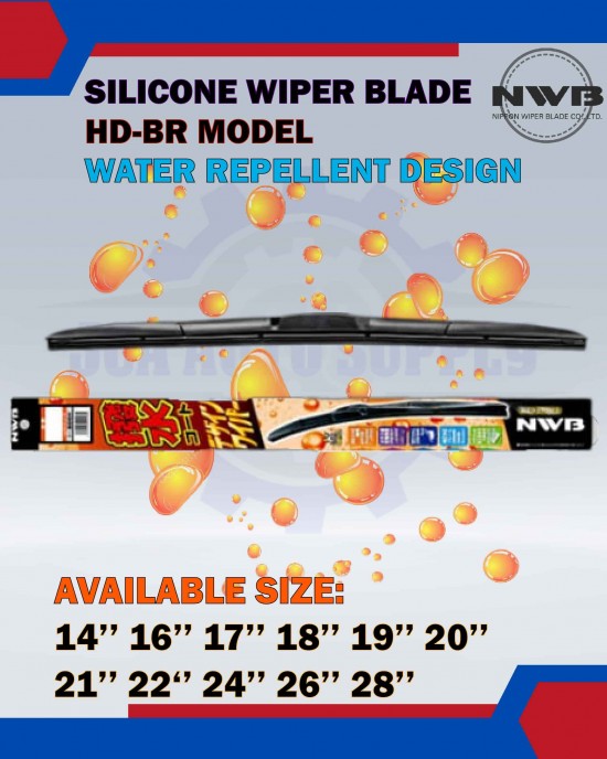 NWB SILICONE WIPER BLADE WATER REPELLENT DESIGN HD-BR MODEL-HD-50BR 20'' WIPER-WIPER TANK MOTOR-WIPER NOZZLE image