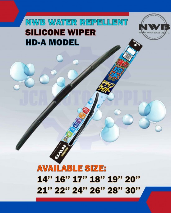 NWB Wiper Blade Water Repellent Silicone Hd-A Model-Satria Neo-Saga Blm-Inspira-Wira-Alza 1.5-Kenari-Myvi 1.5-HD-43A 17'' image