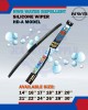 NWB Wiper Blade Water Repellent Silicone Hd-A Model-Satria Neo-Saga Blm-Inspira-Wira-Alza 1.5-Kenari-Myvi 1.5-HD-43A 17'' image