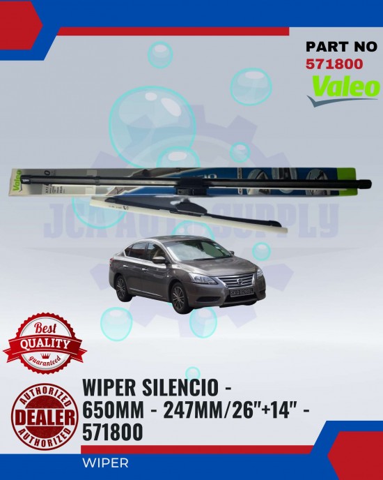 VALEO WIPER SILENCIO X-TRM-NISSAN-SYLPHY 2012 ONWARDS-571800 WIPER-WIPER TANK MOTOR-WIPER NOZZLE image