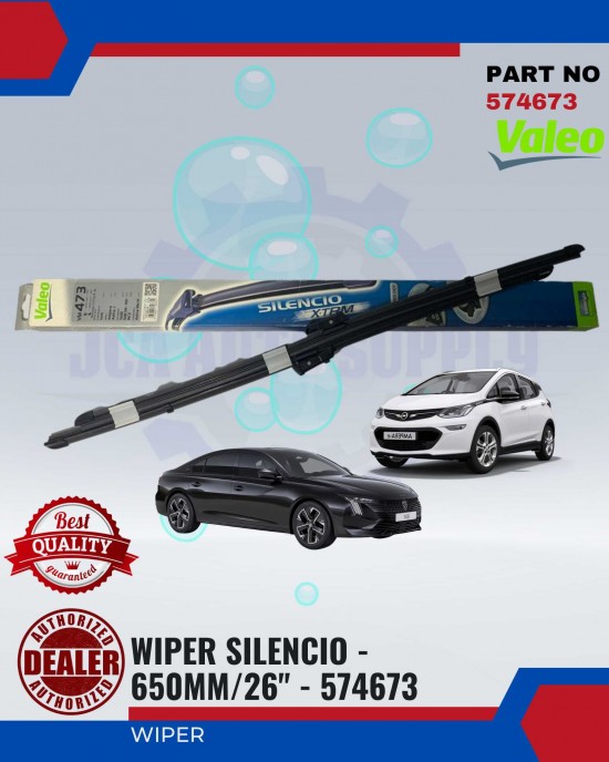 Valeo Wiper Silencio X-TRM-Chevrolet(Volt)-Opel(Ampera-Astra J)-Peugeot(508-508 SW-RXH-RCZ),Vauxhall(ASTRA MK.VI)-574673 WIPER-WIPER TANK MOTOR-WIPER NOZZLE image