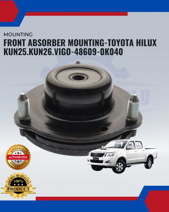 Toyota Hilux Vigo KUN25-KUN26-Fortuner KUN50-TGN51-Front Absorber Mounting-48609-0K040 Absorber Mounting / Absorber Bush image