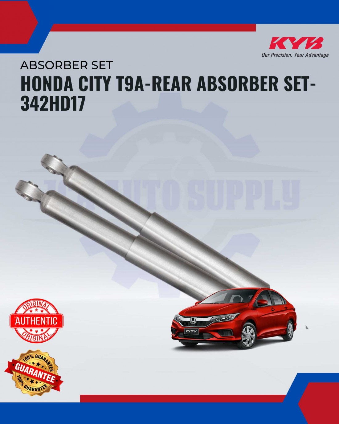 Honda City T9A-Rear Absorber Set-342HD17 | JCA AUTO SUPPLY