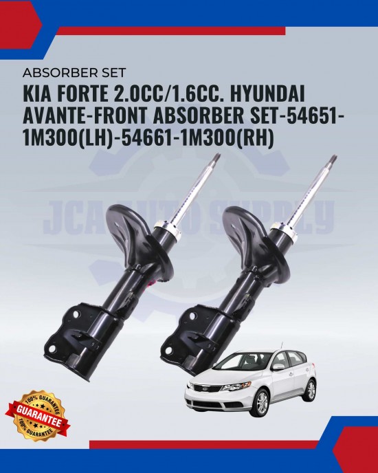 Kia Forte 2.0cc/1.6cc. Hyundai Avante-Front Absorber Set-54651-1M300(LH)-54661-1M300(RH) Absorber image