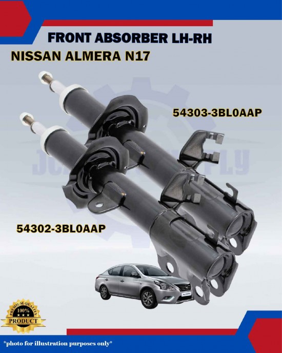 Nissan Almera N17 Front Absorber Set-54302-3BL0AAP(RH)-54303-3BL0AAP(LH) Absorber image