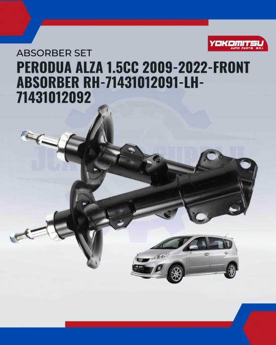 Perodua Alza 1.5CC 2009-2022-Front Absorber Set- RH-71431012091-LH-71431012092 Absorber image
