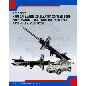 Rear Absorber-Hyundai Avante XD. Elantra XD 2001-2006. Matrix 1.6cc 2001-2006-55351-17200 