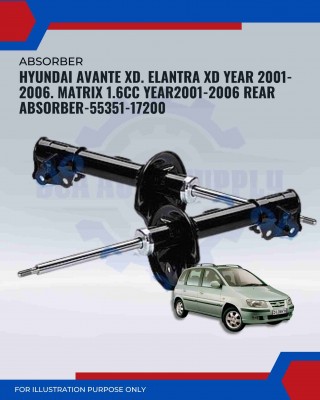 Rear Absorber-Hyundai Avante XD. Elantra XD 2001-2006. Matrix 1.6cc 2001-2006-55351-17200 