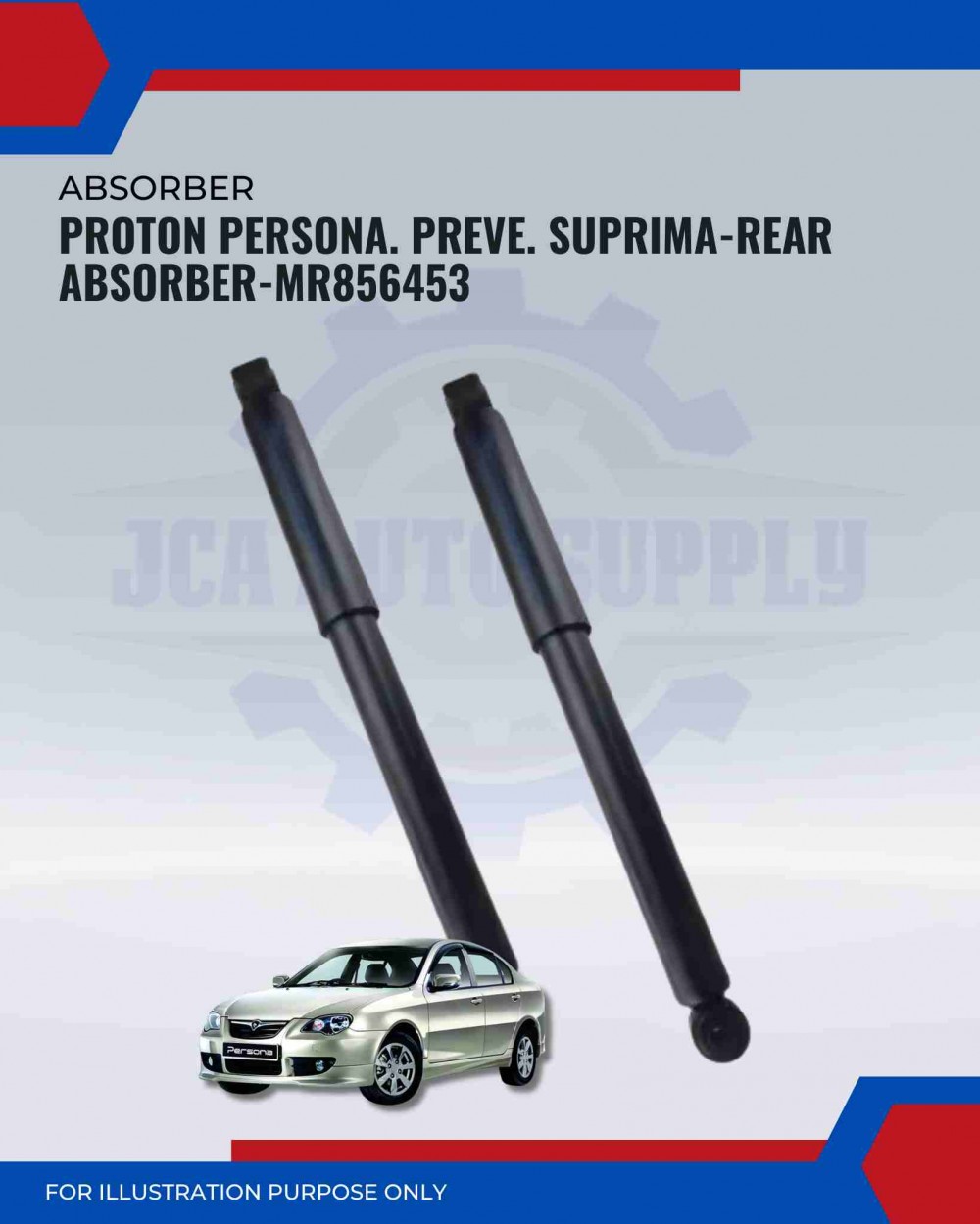 Rear Absorber-Proton Persona. Preve. Suprima-MR856453 | JCA AUTO SUPPLY