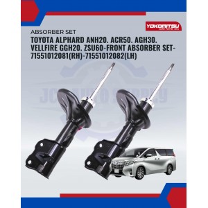 Toyota Alphard ANH20. ACR50. AGH30. Vellfire GGH20. ZSU60-Front Absorber Set- 71551012081(RH)-71551012082(LH)