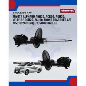 Toyota Alphard ANH20. ACR50. AGH30. Vellfire GGH20. ZSU60-Front Absorber Set- 71551012081(RH)-71551012082(LH)