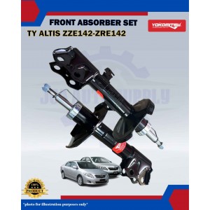 Toyota Corolla Altis ZZE142-ZRE142-Front Absorber Set-YOKOMITSU-RH-71551312081-LH-71551312082