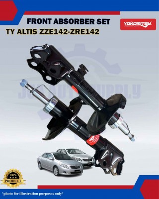 Toyota Corolla Altis ZZE142-ZRE142-Front Absorber Set-YOKOMITSU-RH-71551312081-LH-71551312082
