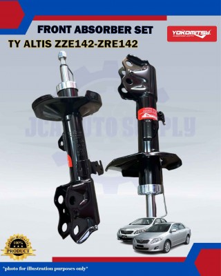 Toyota Corolla Altis ZZE142-ZRE142-Front Absorber Set-YOKOMITSU-RH-71551312081-LH-71551312082