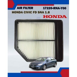 Air Filter-Honda Civic FD SNA 1.8.Stream SMA RN6 (2006-2011)-Honda Original-17220-RNA-Y00