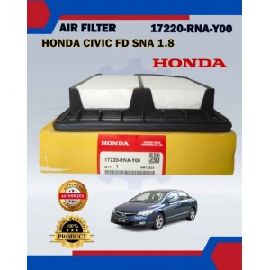Air Filter-Honda Civic FD SNA 1.8.Stream SMA RN6 (2006-2011)-Honda Original-17220-RNA-Y00