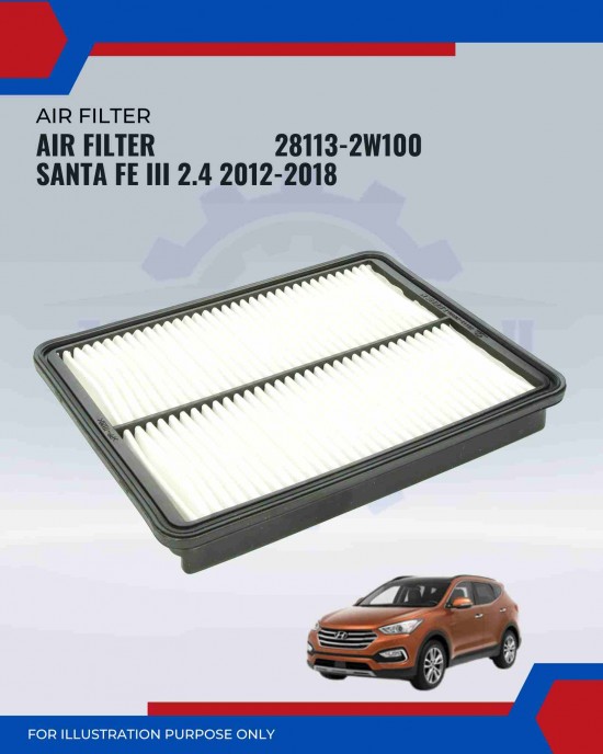 Air Filter-Hyundai Santa Fe III 2.4cc (2012-2018)-28113-2W100