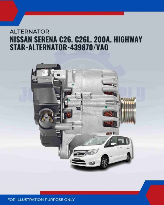 Alternator-Nissan Serena C26-C26L 200A-439870