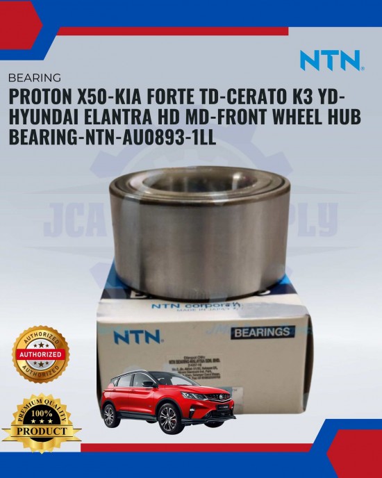 Proton X50-Kia Forte TD-Cerato K3 YD-Hyundai Elantra HD MD-Front Wheel Hub Bearing-NTN-AU0893-1LL Front Wheel Bearing image