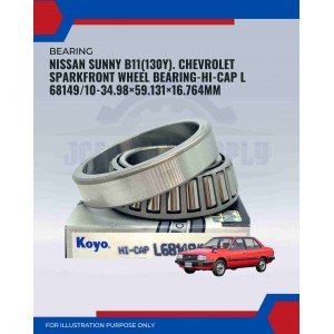 Nissan Sunny B11(130y). Chevrolet Spark-Front Wheel Bearing-HI-CAP L 6814910-34.98×59.131×16.764mm