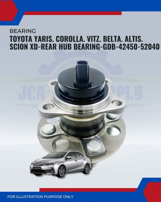 Rear Hub Bearing-Toyota Yaris. Corolla. Vitz. Belta. Altis. Scion XD-GDB-42450-52040 Rear Hub Bearing-Toyota Yaris. Corolla. Vitz. Belta. Altis. Scion XD-GDB-42450-52040