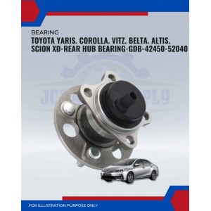 Rear Hub Bearing-Toyota Yaris. Corolla. Vitz. Belta. Altis. Scion XD-GDB-42450-52040 Rear Hub Bearing-Toyota Yaris. Corolla. Vitz. Belta. Altis. Scion XD-GDB-42450-52040