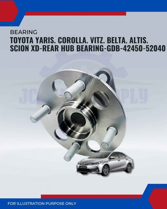 Rear Hub Bearing-Toyota Yaris. Corolla. Vitz. Belta. Altis. Scion XD-GDB-42450-52040 Rear Hub Bearing-Toyota Yaris. Corolla. Vitz. Belta. Altis. Scion XD-GDB-42450-52040