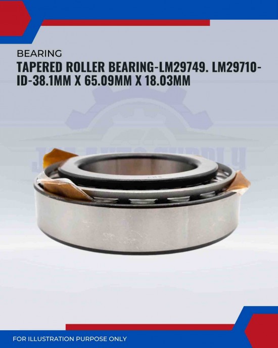 Tapered Roller Bearing-LM29749. LM29710-ID-38.1mm X 65.09mm X 18.03mm