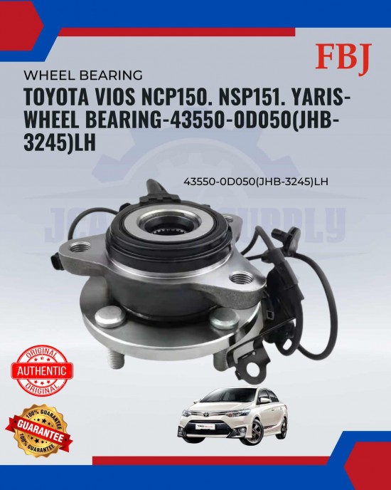 Showing image for Toyota Vios NCP150. NSP151. Yaris-Wheel Bearing-43550-0D050(JHB-3245)LH Toyota Vios NCP150. NSP151. Yaris-Wheel Bearing-43550-0D050(JHB-3245)LH Front Wheel Bearing image