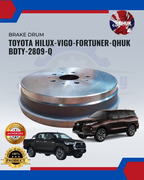 BRAKE DRUM-TOYOTA HILUX-VIGO-FORTUNER-QHUK-BDTY-2809-Q Brake System image